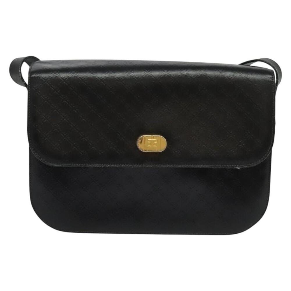 Salvatore Ferragamo Smooth Calfskin Vara Flap Bag Black
